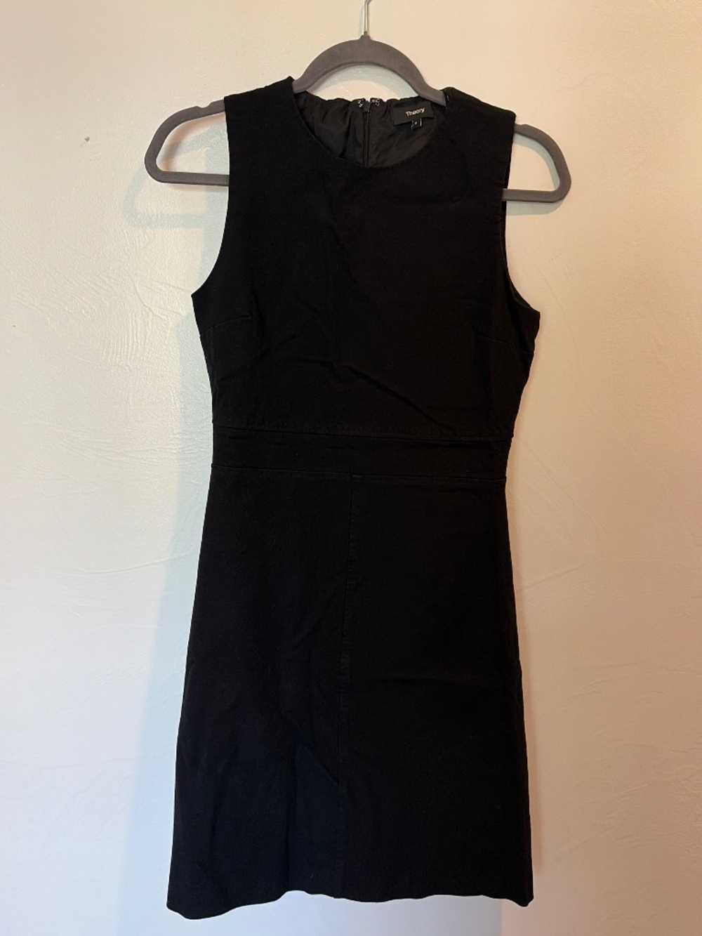 Theory Black Minimalist Sleeveless Sheath / Shift Dress